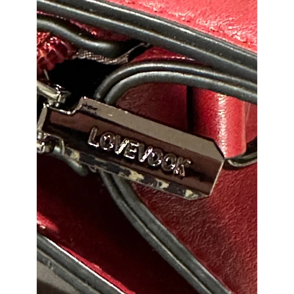 LOVEVOOK Red Business Laptop Bag Vegan Leather Tote Crossbody Briefcase Womens
